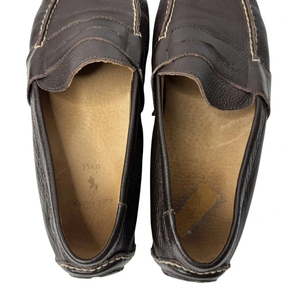 POLO RALPH LAUREN Telly II Brown Leather Penny Driving Loafers Size‎ 11D